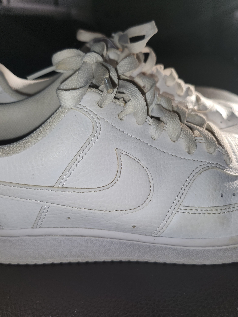 Nike White Leather Athletic Sneakers
